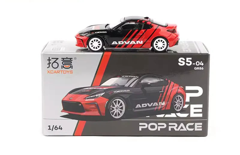 XCARTOYS JDM GR86 Advan Racing Sports Model | 1:64 Diecast Metal Car