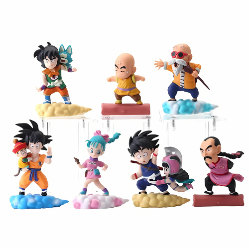 Chi-Chi mini action figure in helmet flying toward Kid Goku – Dragon Ball Z PVC toy