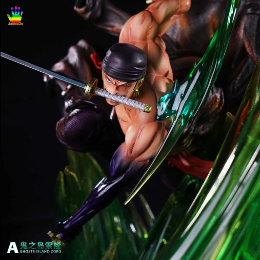 Roronoa Zoro King of Hell Statue | 36 Cm One Piece Premium Green Haki Action Figure
