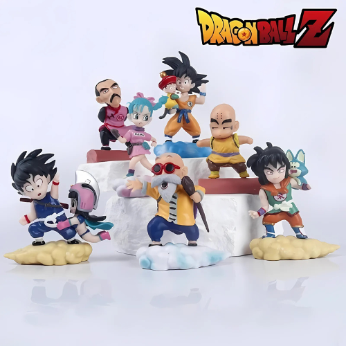 Mini Goku Dragon Ball Z figure on Flying Nimbus with Power Pole – PVC collectible