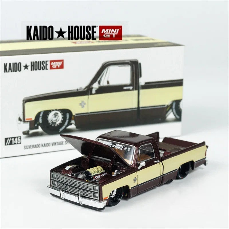 Kaido House x Mini GT Silverado Vintage Special | 1:64 Scale Diecast Custom Pickup Truck