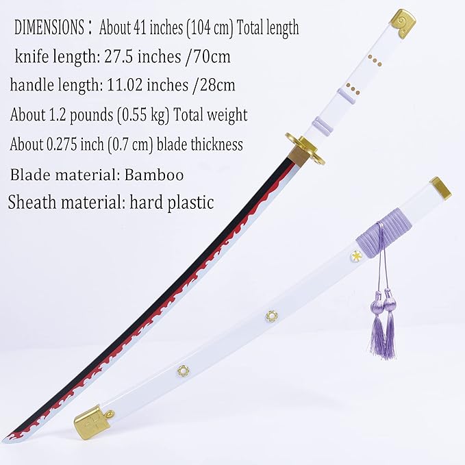 Roronoa Zoro Wooden Katana | 104 Cm One Piece Sword