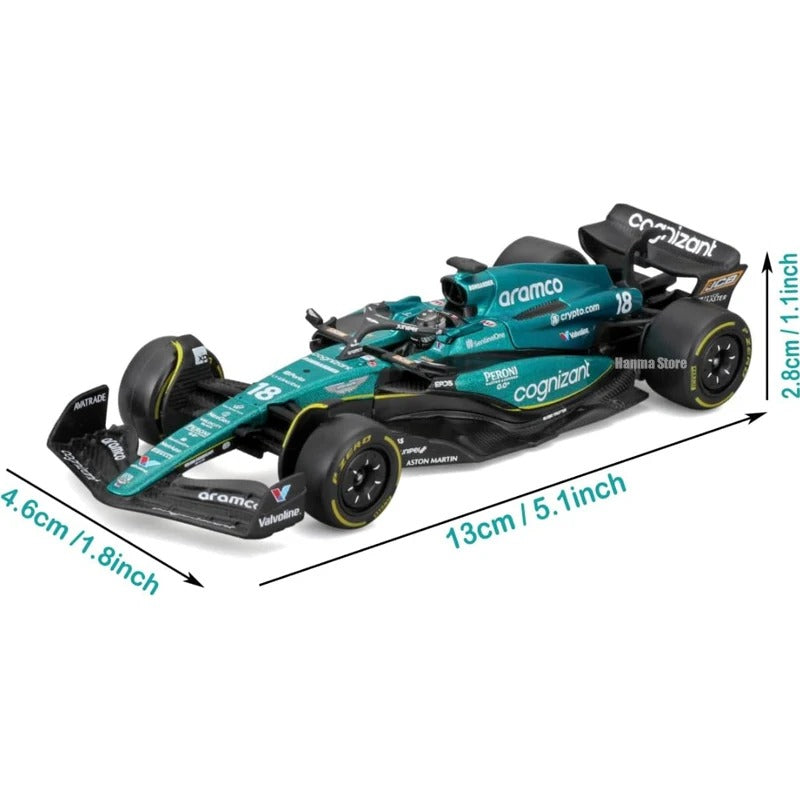 Aston Martin AMR23 #14 Fernando Alonso 2023 1:43 Diecast Model by Bburago