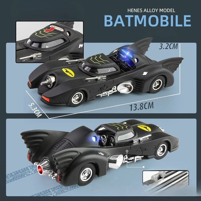Batmobile Diecast Model Car | 1:38 Scale Alloy Toy with Lights & Sound – Classic Movie Edition