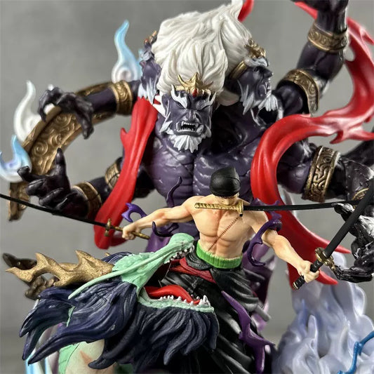 Roronoa Zoro 21cm Asura Statue | Premium Double Head Swap Diorama