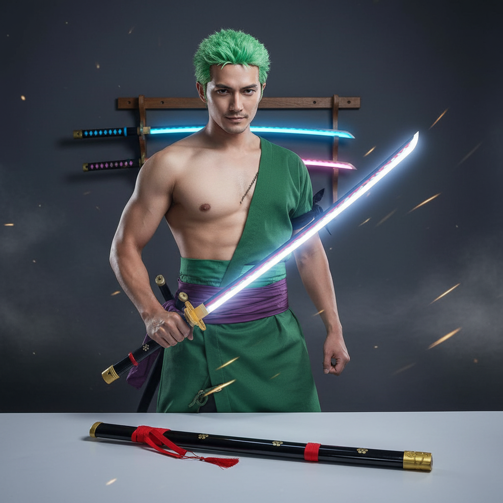 Roronoa Zoro Black Enma Led Wooden Katana 104Cm | One Piece