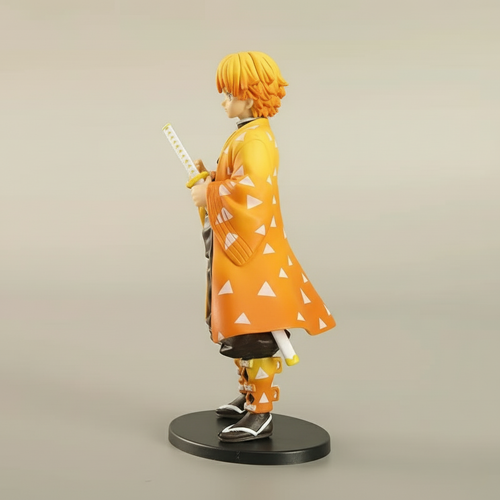 Zenitsu Agatsuma Standing Action Figure | 14Cm Demon Slayer Figurine