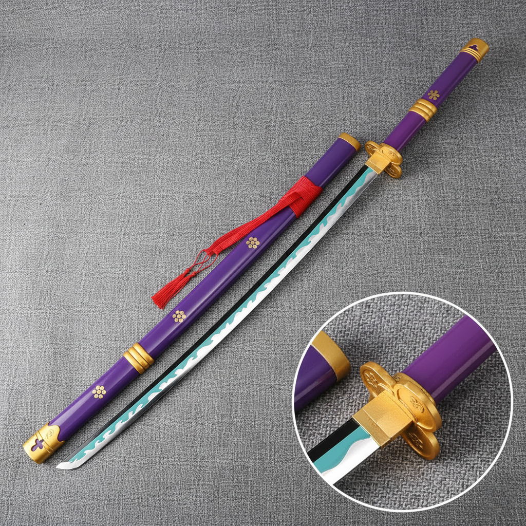 Roronoa Zoro Enma Wooden Katana 104cm | One Piece (Purple Katana