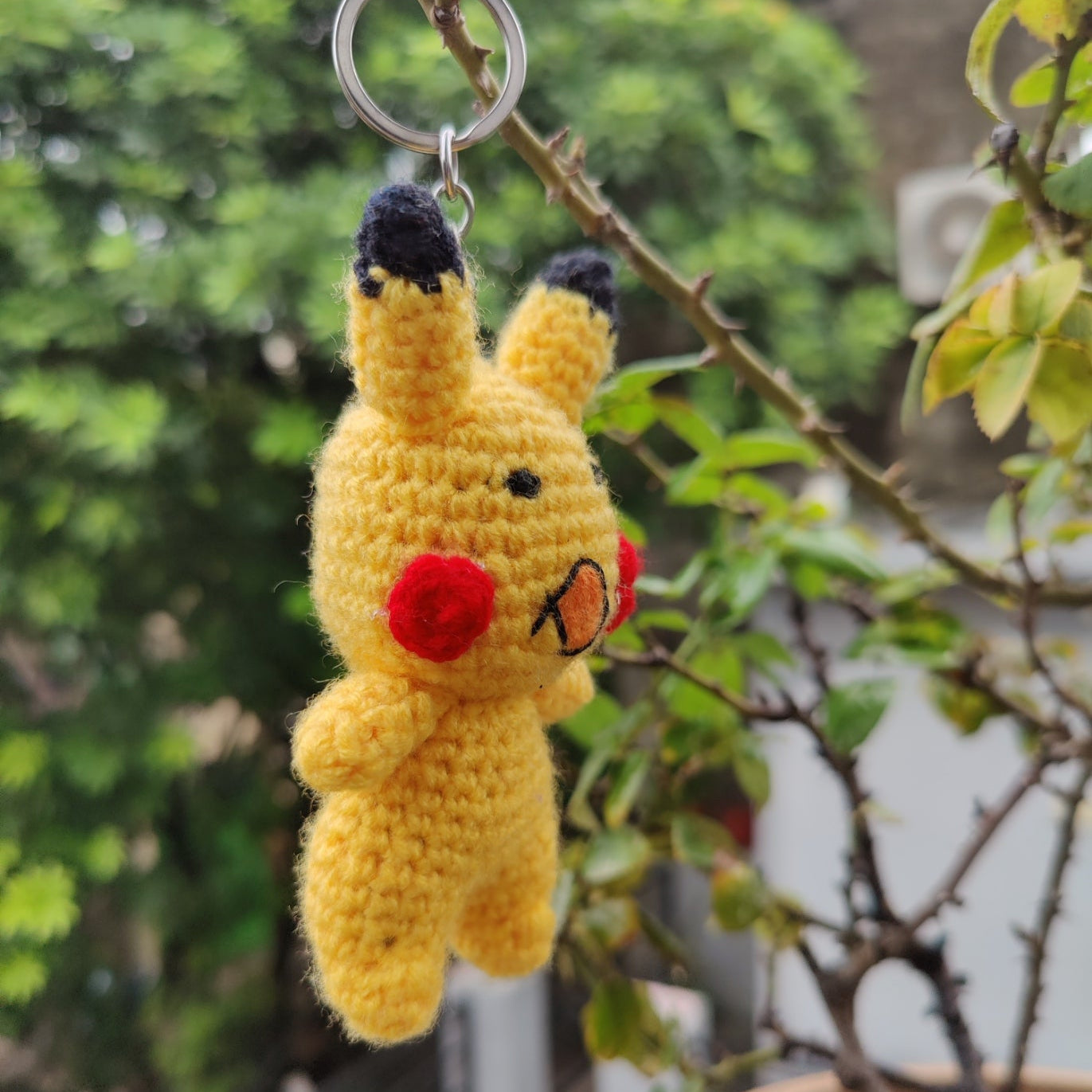 Handmade Pikachu Crochet Keychain | Cute Pokémon Amigurumi Bag Charm & Gift