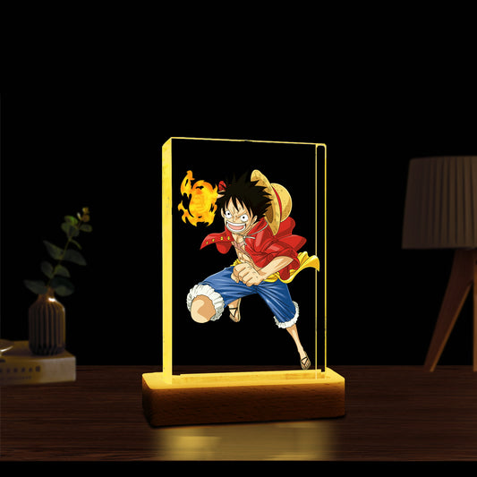 Luffy LED Night Lamp | One Piece Acrylic Desk Decor