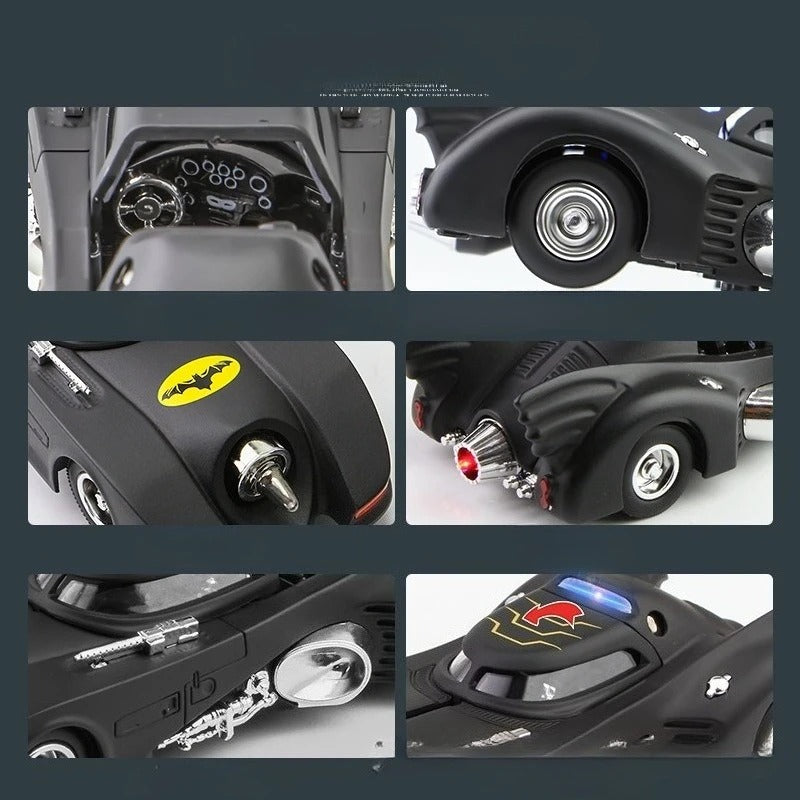 Batmobile Diecast Model Car | 1:38 Scale Alloy Toy with Lights & Sound – Classic Movie Edition