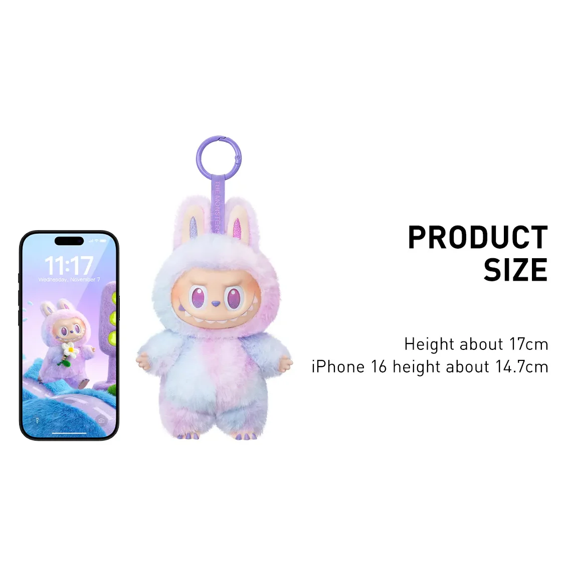 Labubu Doll Have A Seat Series Blind Box Vinyl Plush Pendant - The Monsters Collectible Keychain, Random Figure (Sisi, Hehe, Baba, Dada, Ququ, Zizi, or Secret Banana Duoduo)