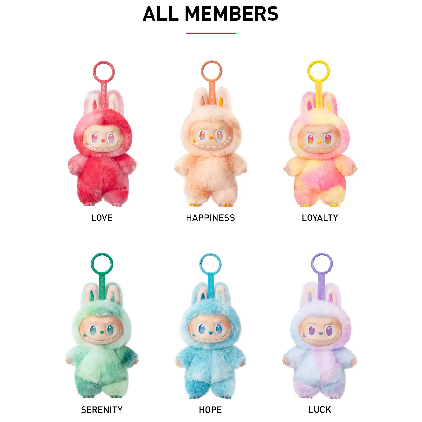 Labubu Doll Have A Seat Series Blind Box Vinyl Plush Pendant - The Monsters Collectible Keychain, Random Figure (Sisi, Hehe, Baba, Dada, Ququ, Zizi, or Secret Banana Duoduo)