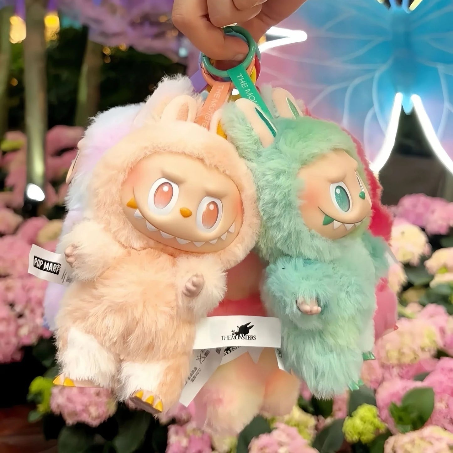 Labubu Doll Have A Seat Series Blind Box Vinyl Plush Pendant - The Monsters Collectible Keychain, Random Figure (Sisi, Hehe, Baba, Dada, Ququ, Zizi, or Secret Banana Duoduo)