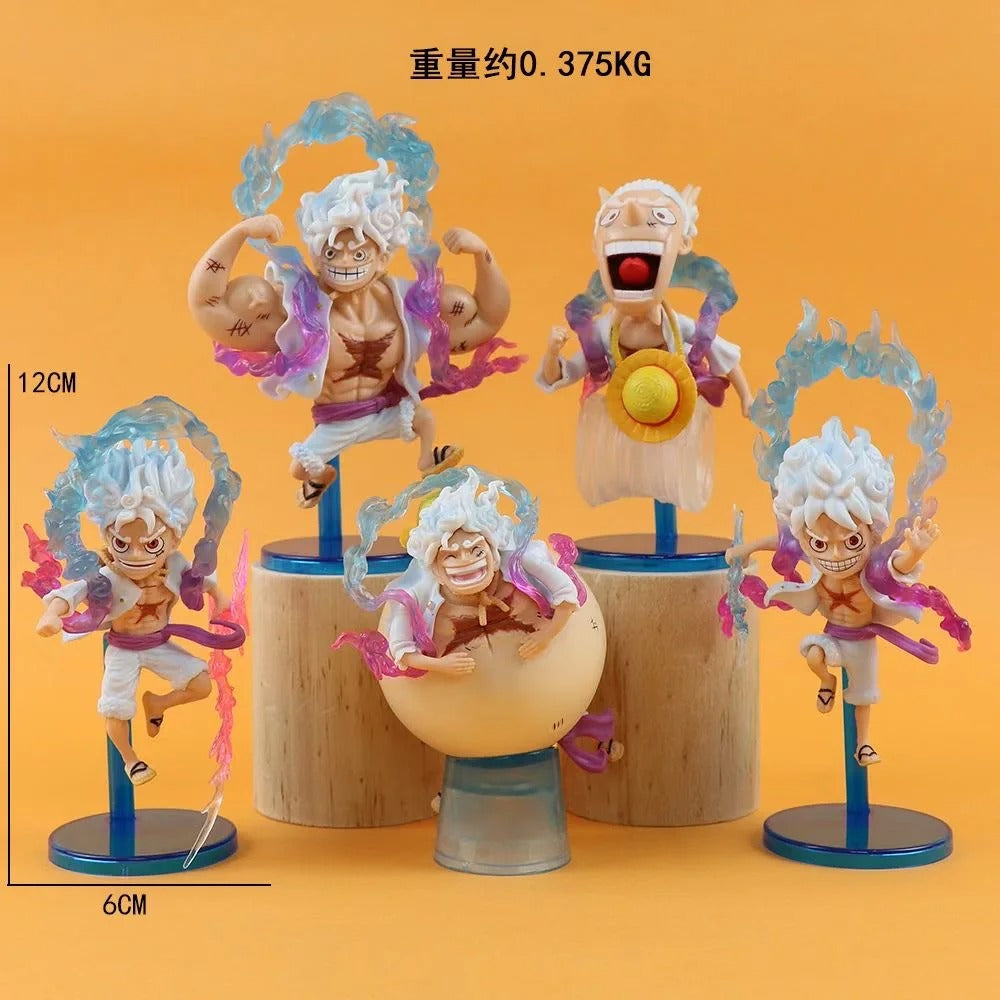 Monkey D. Luffy Gear 5 Action Figures Set (5 Pcs)