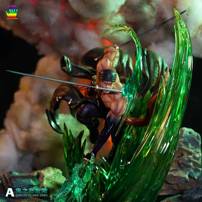 Roronoa Zoro King of Hell Statue | 36 Cm One Piece Premium Green Haki Action Figure