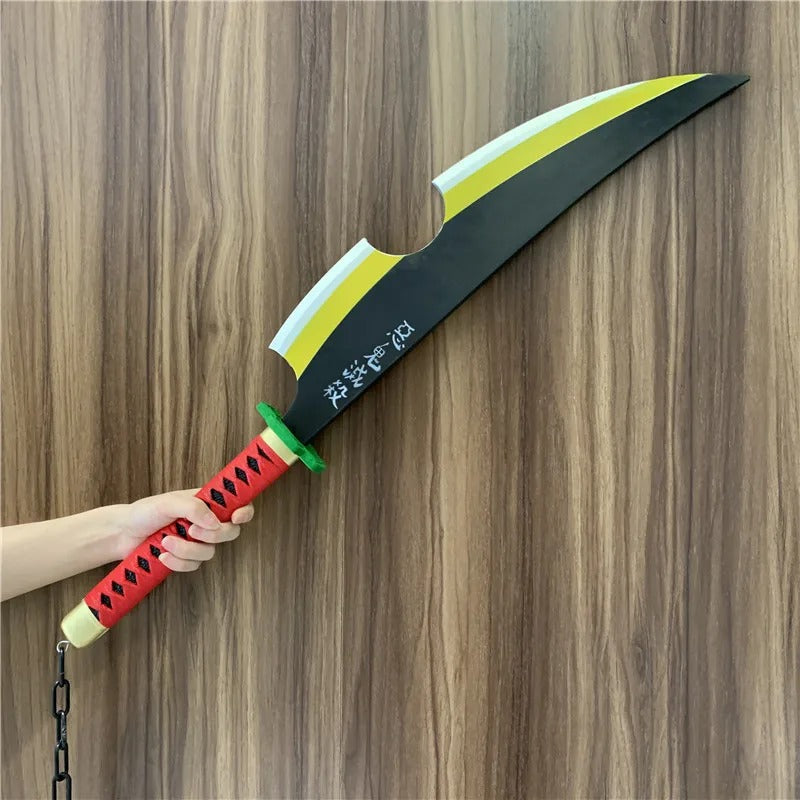 Tengen Uzui Wooden Katana | 80 Cm Demon Slayer Sword