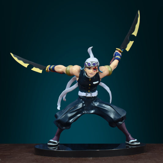 Tengen Uzui Wind Hashira With Swords Action Figure | DEMON SLAYER