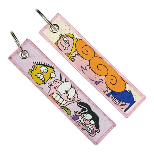 Ed, Edd n Eddy Embroidered Woven Keychain
