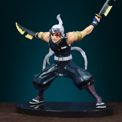 Tengen Uzui Wind Hashira With Swords Action Figure | DEMON SLAYER