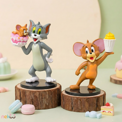 Tom and Jerry Foodie Figure Set | 6-Piece Classic Cartoon Collection