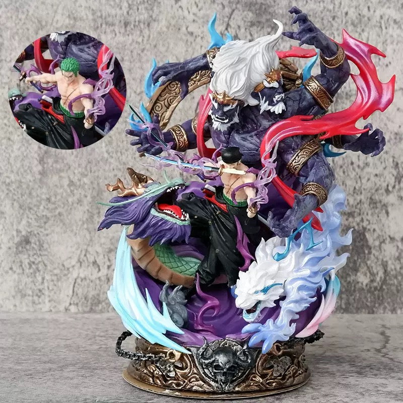 Roronoa Zoro 21cm Asura Statue | Premium Double Head Swap Diorama