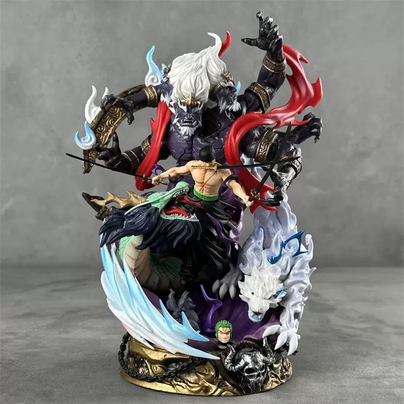 Roronoa Zoro 21cm Asura Statue | Premium Double Head Swap Diorama