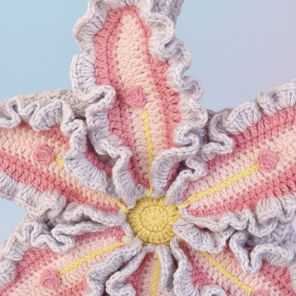 Handmade Star-Flower Crochet Sling Bag