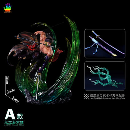 Roronoa Zoro King of Hell Statue | 36 Cm One Piece Premium Green Haki Action Figure