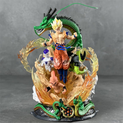 SSJ Goku & Shenron Action Figure | Premium 24cm Dragon Ball Z Figurine