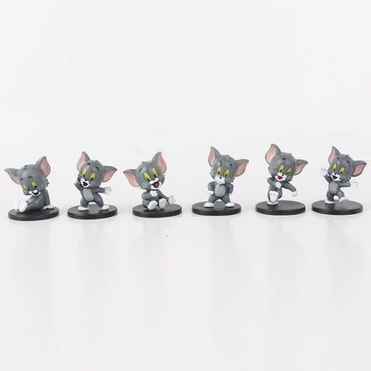 Tom and Jerry Classic Figure Set | 12-Piece Unique Cat and Mouse Desk Decor