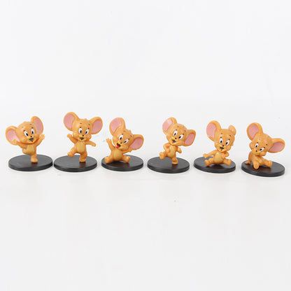 Tom and Jerry Classic Figure Set | 12-Piece Unique Cat and Mouse Desk Decor