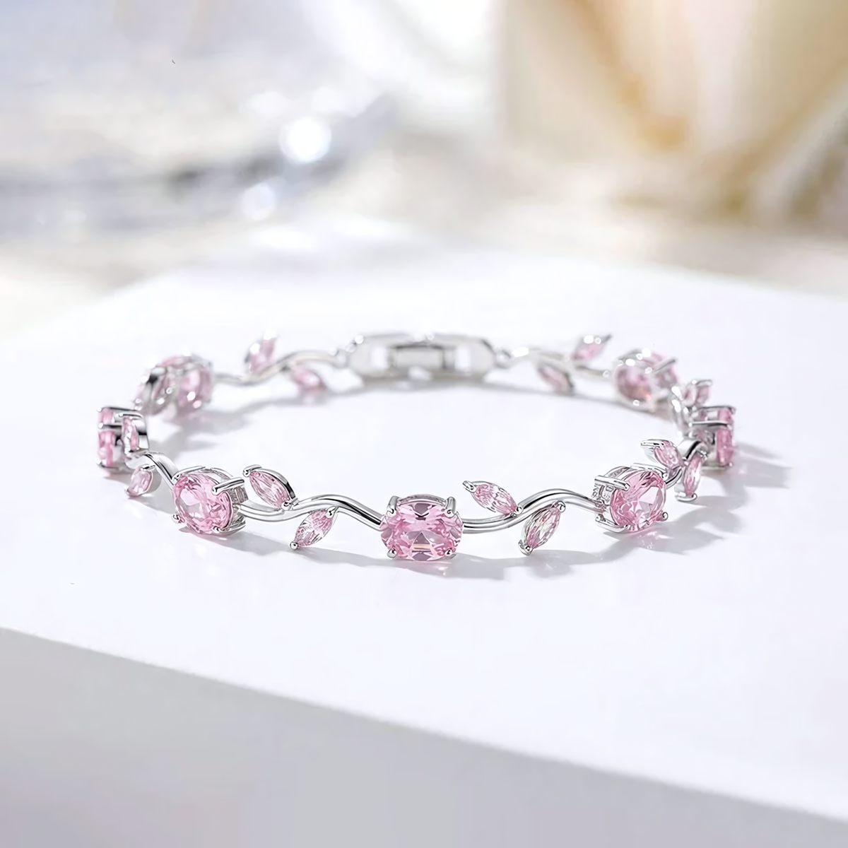 Flora Silver tulip vine bracelet