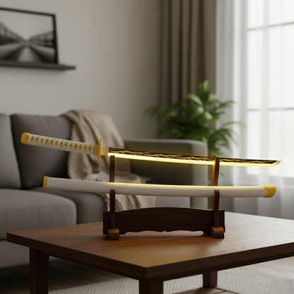 Zenitsu Agatsuma Nichirin Led Wooden Katana 104 Cm | Demon Slayer