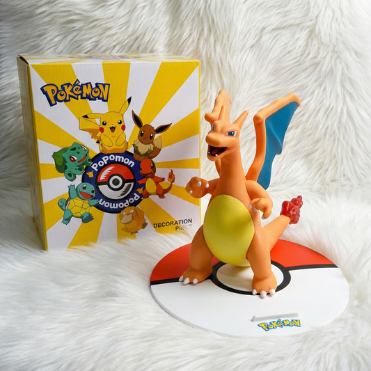 Pokémon Charizard Action Figure | Premium Pokémon Decoration Piece with Pokéball Base
