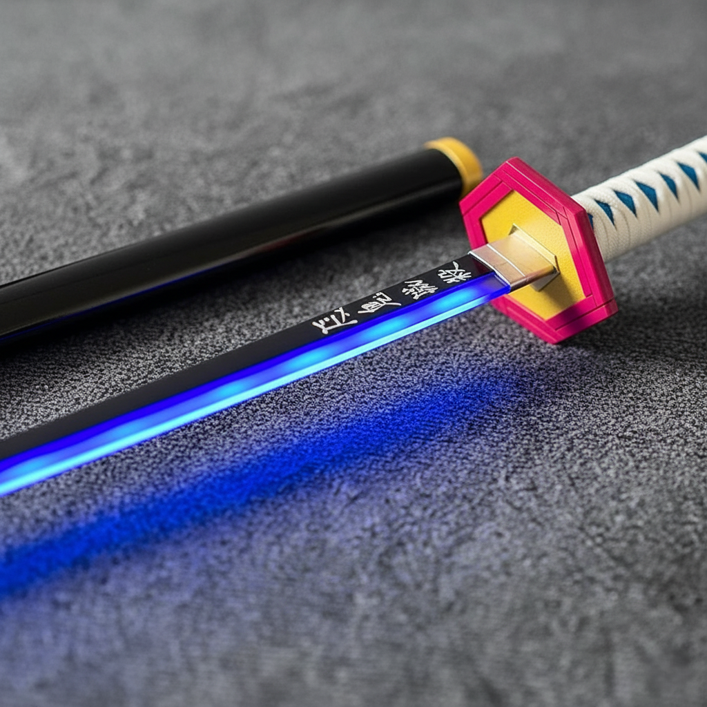 Giyu Tomioka Led Wooden Katana 104 Cm | Demon Slayer Wooden Katana