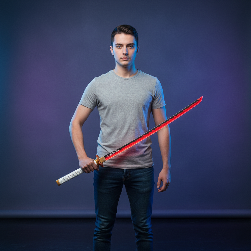 Rengoku Led Wooden Katana 104 Cm | Demon Slayer