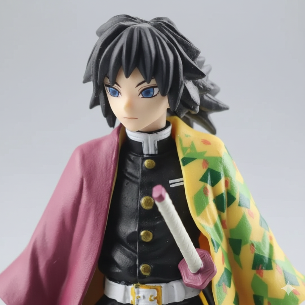 Giyu Tomioka Standing Action Figure | 14Cm Demon Slayer Figurine
