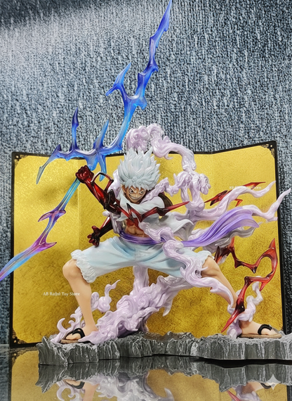 Luffy Gear 5 Thunder Strike Figure with Onigashima Lamp | One Piece Collectible Statue