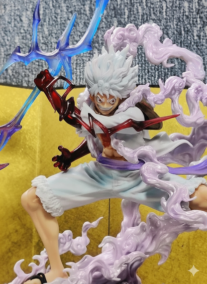 Luffy Gear 5 Thunder Strike Figure with Onigashima Lamp | One Piece Collectible Statue