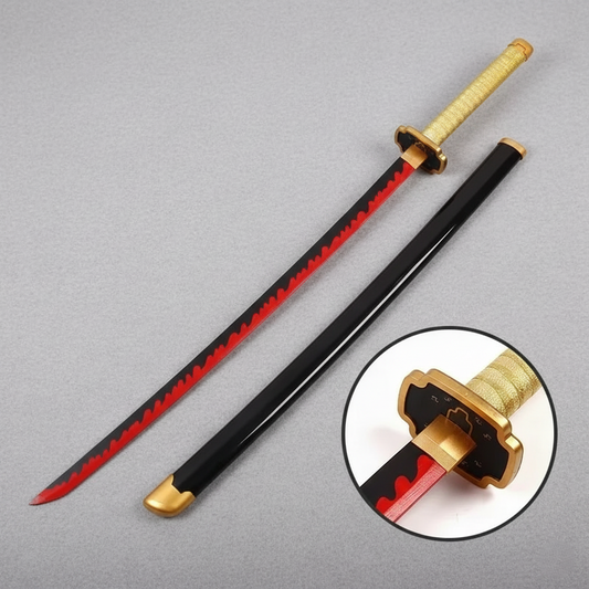Yoriichi Tsugikuni Wooden Katana | 104 Cm Demon Slayer Katana