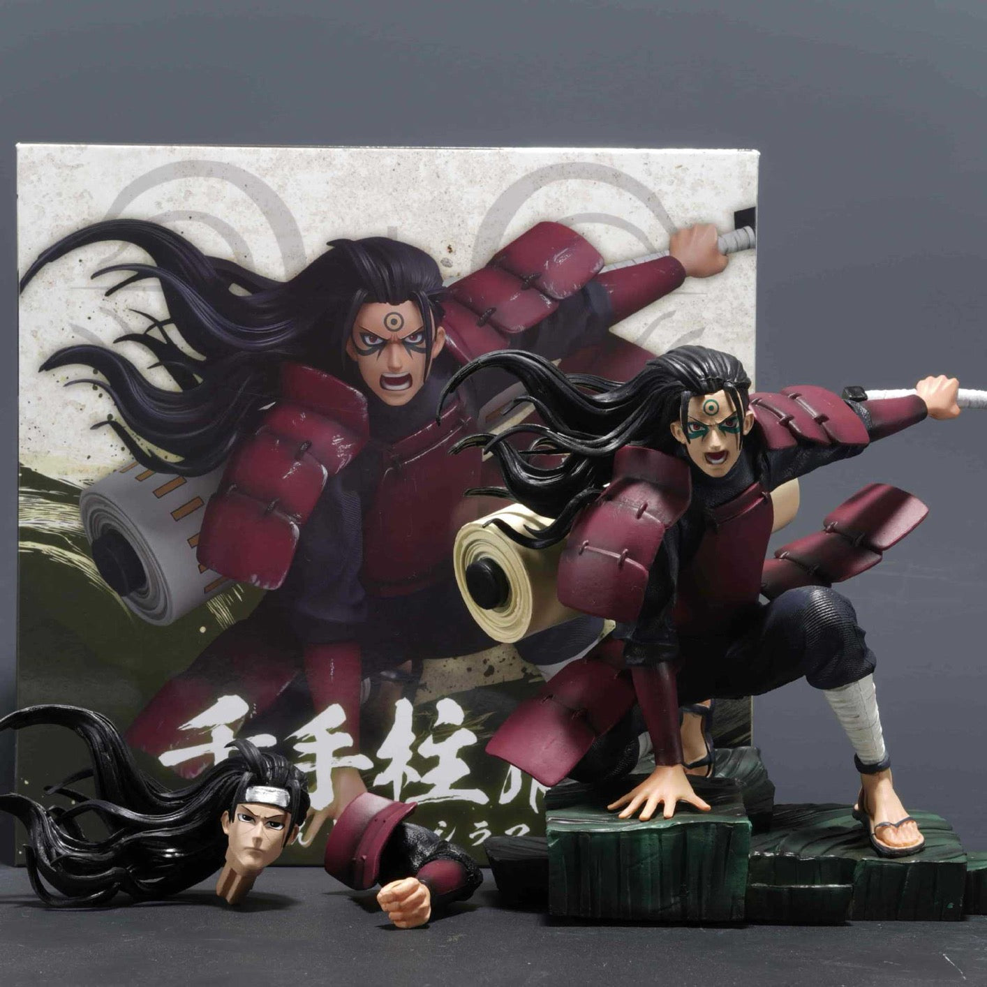Hashirama Senju Action Figure | Premium Naruto Hokage Statue with Swappable Head
