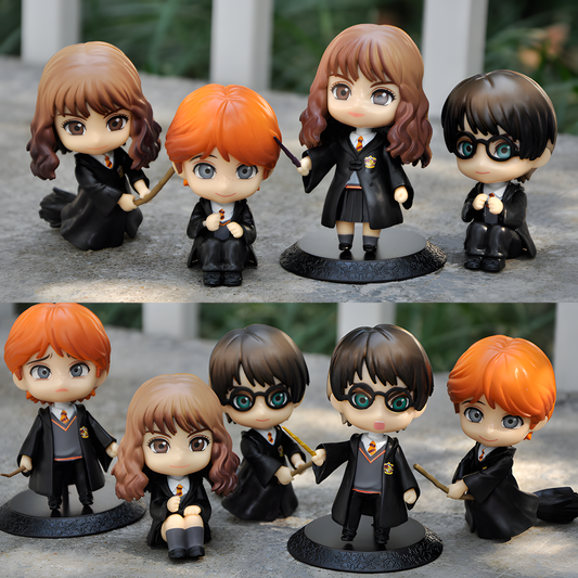Harry Potter Action Figures Set of 9 | Unique Harry, Ron & Hermione Mini Figurines