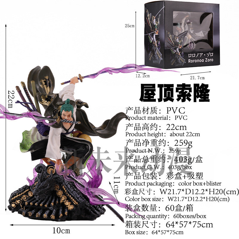 Roronoa Zoro "Three-Sword Style" Rooftop | 22cm One Piecce Premium Action Figure
