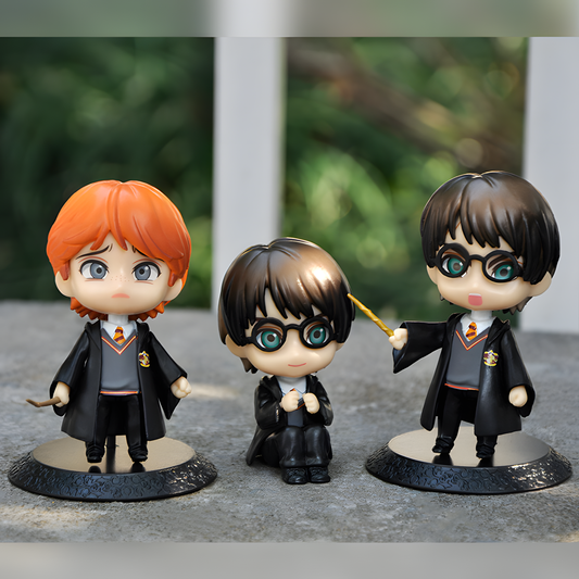 Harry Potter Action Figures Set of 9 | Unique Harry, Ron & Hermione Mini Figurines