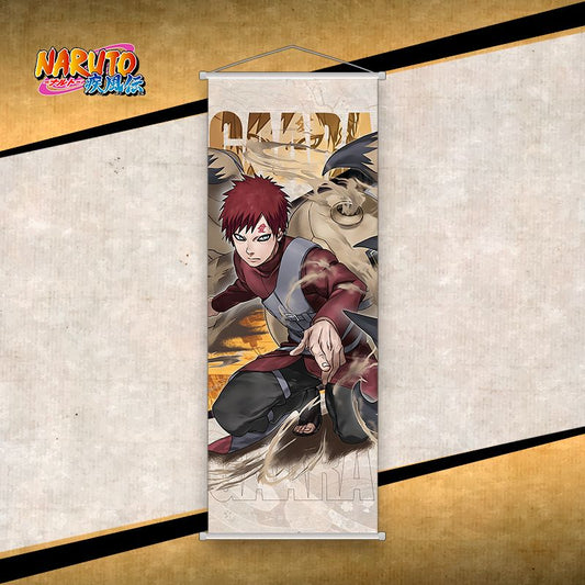 Naruto Shippuden Gaara Wall Scroll Poster | 25 x 70 Cm Long Hanging Anime Art Banner