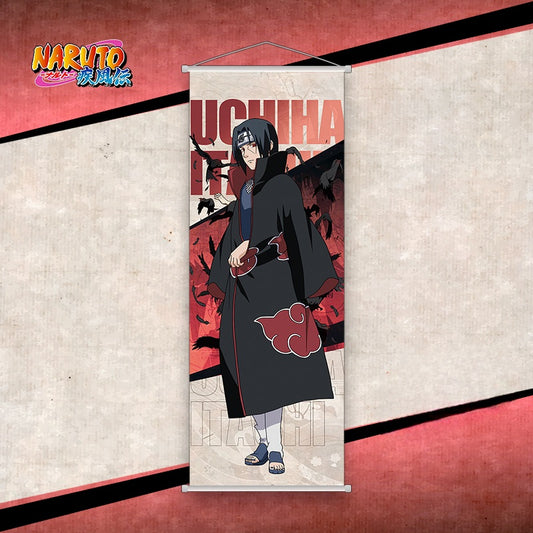 Naruto Shippuden Itachi Uchiha Wall Scroll Poster | 25 x 70 Cm Long Hanging Anime Art Banner