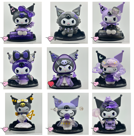 Kuromi Figure Set of 9 | Unique Styles for Collectors & Anime Fans