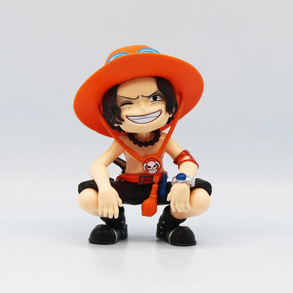 One Piece Portgas D. Ace Sitting Chibi Figure | 13 Cm Cute Anime Collectible