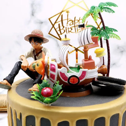 One Piece Luffy Ship Miniature | 6 Cm Cute Ship Figurine Collectible